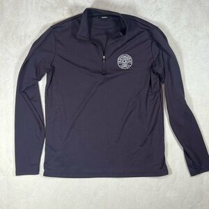Malbon Golf Size Small Black Performance Cotton Pullover Sweater